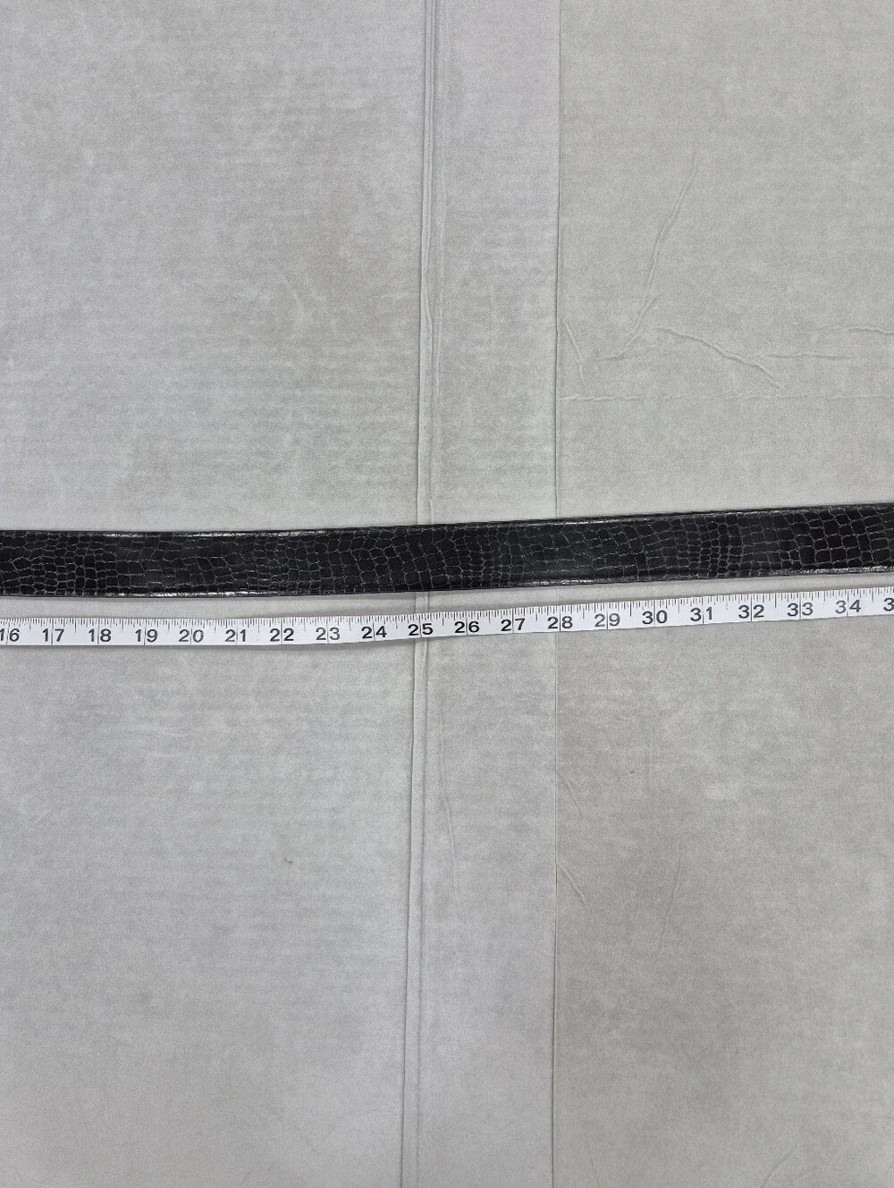 Michael Kors belt women's large black leather croc embossed silver buckle logo